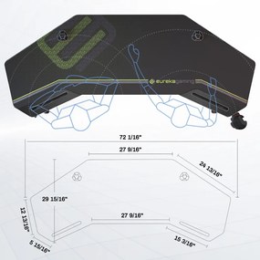 Игрално бюро - Eureka Ergonomic® ERK-AED-E70B