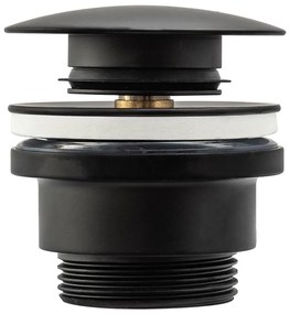 REA-A5216 - CLICK-CLACK изпускател за мивка Ø 6,4 см, черен