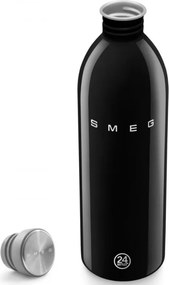 Бутилка Smeg Urban WBF02BL, 1 л, Херметично затваряне, Без ВРА, Неръждаема Стомана, Черна