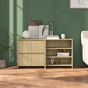 3098083 vidaXL Бюфет от 2 части, дъб сонома, инженерно дърво
