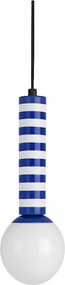 Синьо метално висящо осветително тяло ø 12 cm Rayado Retro – Leitmotiv
