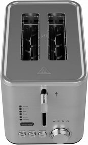 Тостер за хляб AENO ATS0003, 950W, 6 вида хляб, 7 нива на изпичане, Подгряване, Размразяване, LED, Инокс