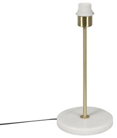 Класическа настолна лампа месинг с мраморна основа - Kaso