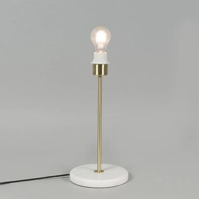 Ретро настолна лампа месинг с рамка Granny Black 25 cm - Kaso