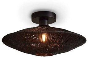 Черна лампа за таван с абажур от юта ø 40 cm Iguazu - Good&amp;Mojo