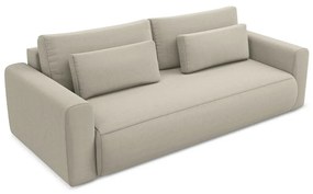 Бежов кадифен разтегателен диван с място за съхранение 238 cm Kapua – Makamii