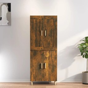 Sonata H Висок шкаф, опушен дъб, 70x34x180 см, инженерно дърво