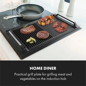 Klarstein Delicatessa Grill Pan, грил плоча, аксесоари за индукционен плот, черен