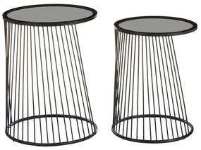 Кръгли маси със стъклен плот в комплект от 2 Trento - Premier Housewares