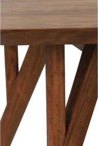 Кафява трапезна маса с акациев плот 100x200 cm Quenza – Light &amp; Living