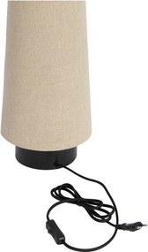 Бежова метална настолна лампа с текстилен абажур (височина 42 cm) Howie – Light &amp; Living