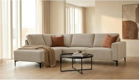 Светлокафяв шенилов ъглов диван (ляв ъгъл/L форма) Fabian – Scandic