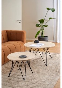 Кръгла странична масичка с плот от имитация на мрамор ø 55 cm Prunus – Actona