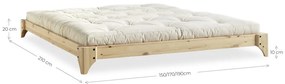 Двойно легло от борова дървесина с решетка 160x200 cm Elan - Karup Design