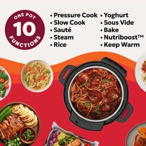 Мултикукър Instant Pot Pro Max 60 WiFi, 1200W, 5.7 л, 10 програми, Nutriboost, WiFi управление, LCD дисплей, Неръждаема стомана, Черен