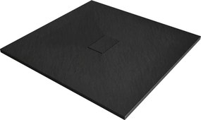 Mexen Hugo квадратен душов поддушник SMC 100 x 100 см, черен - 42701010