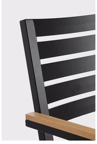 Антрацитни градински столове в комплект от 4 бр. метални Henna – Bizzotto