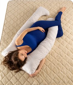 Възглавница за бременни с памучен сатен Medico Pure Cotton