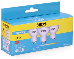 LED крушка EDM 5 W GU10 450 lm F (6400K)