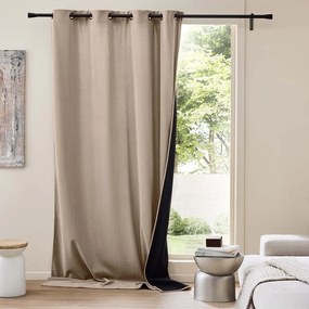 Кафяво термо перде от рипсено кадифе 140x260 cm Madison – douceur d'intérieur