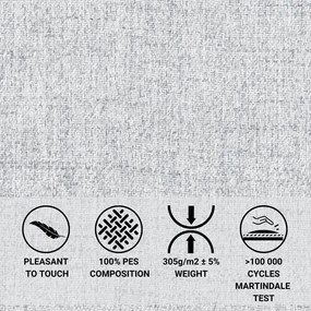 Светлосиво тапицирано двойно легло с място за съхранение с включена подматрачна рамка 180x200 cm Baleine – Maison de Rêve