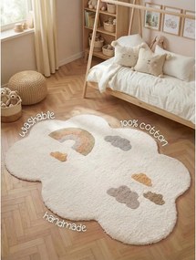 Кремав памучен детски килим подходящ за пране/ръчно изработен 140x200 cm Snuggle Willy – Hanse Home