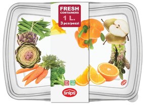 Комплект от 3 класически кутии за храна, 1 л - Snips