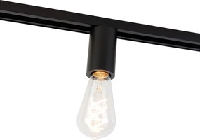 E27 Фитинг с релсова окачване за 1-фазна релса черен - Jeana