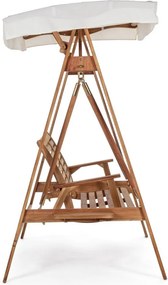 Градинска люлка от масивно дърво в естествен цвят Noemi – Bizzotto