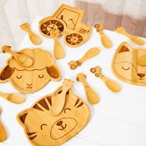 Комплект от 3 бебешки бамбукови лъжици Farmyard Friends Tractor - Sass &amp; Belle