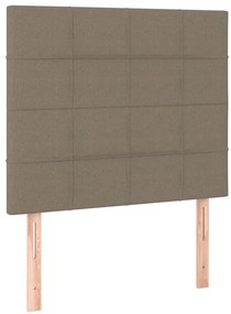 3116326 vidaXL Горни табли за легло, 2 бр, таупе, 100x5x78/88 см, плат