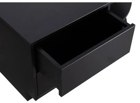 Черна модулна телевизионна масичка от борова дървесина 78x40 cm Finca - WOOOD