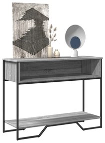 848532 vidaXL Конзолна маса, сив сонома, 100x35x74,5 см, инженерно дърво