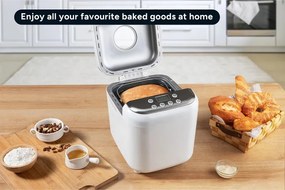 Втора ръка: Хлебопекарна Crown CBM-6511, 600W, 1l, 19 програми, Таймер, LCD дисплей, Памет, Бял