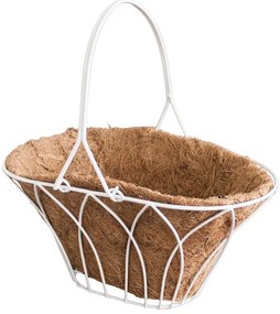 Кокосова саксия кошница (CGF0428-12W) бяла