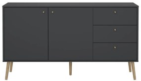 Нисък скрин в антрацит 149x82 cm Bodo - Tvilum