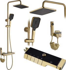 Комплект за душ с термостат REA ROB Gold Brush