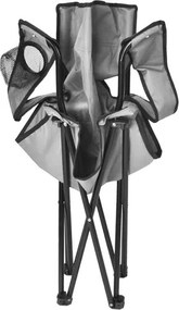 Сгъваем риболовен стол с подлакътници и поставка за напитки