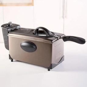 Фритюрник без Мазнина Black &amp; Decker ES9730040B Сив 2100 W 3 L