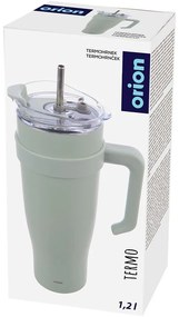 Светлозелена термочаша със сламка 1,2 l Termo – Orion