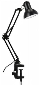 Настолна лампа с щипка 1xE27/60W/230V черна
