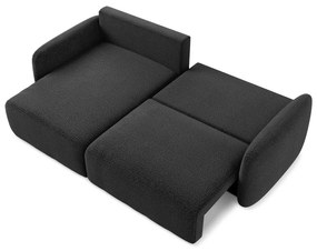 Черен разтегателен ъглов диван с място за съхранение (ляв ъгъл) Kalena – Makamii