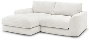Бял шенилов ъглов диван (ляв ъгъл) Leonore – Bobochic Paris