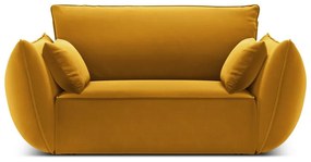 Кадифено кресло в цвят горчица Vanda – Mazzini Sofas