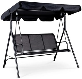 Градинска люлка за 3 лица с регулируем сенник