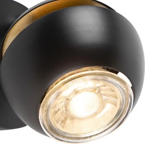 Модерен прожектор 1-светлина черен със златен интериор - Buell Deluxe