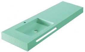 Мивка за баня " RESIN POLY MARBLE" ICC 8046LG, стенен монтаж, смола, светло зелен мат, 120х46см