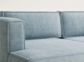 Светлосин шенилов сгъваем/с място за съхранение ъглов диван (ляв ъгъл) Velto – Maison de Rêve