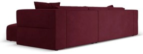 Ъглов диван в цвят бордо, десен ъгъл Esther – Milo Casa