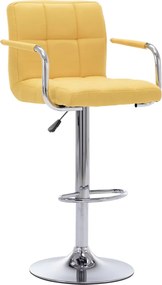 283426 vidaXL Бар столове, 2 бр, жълти, текстил